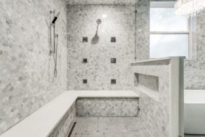 Steam shower and spa by NOMI bathroom remodel