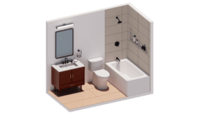 Mid century -NOMI Guest bathroom remodel collection