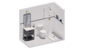 French chic - NOMI Guest bathroom remodel collection